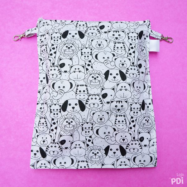 Porta Feno Animais Branco e Preto para Roedores
